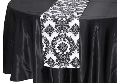 Black Damask Runner