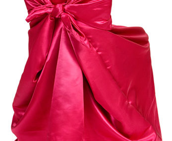 Fuschia Satin Chair Cover