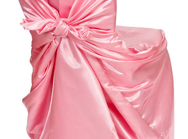 Baby Pink Satin Chair Cover