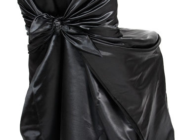 Black Satin Chair Cover