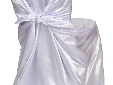 White Satin Chair Cover