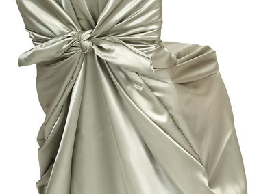 Sage Satin Chair Cover