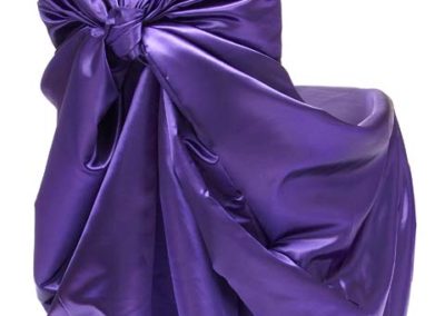 Purple Satin Chair Cover