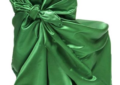 Emerald Green Satin Chair Cover