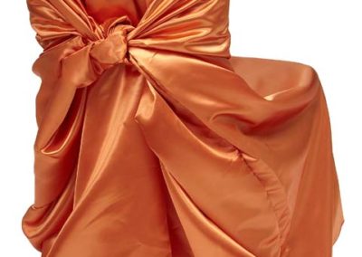 Orange Satin Chair Cover