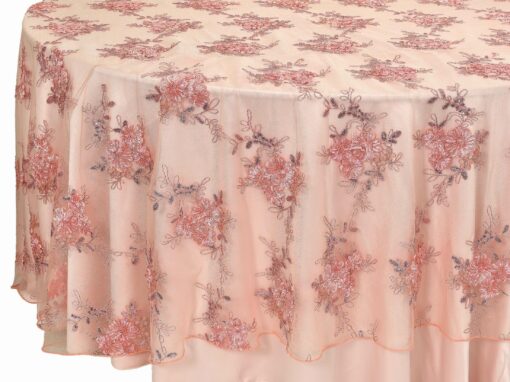 Blush Floral Lace Overlay