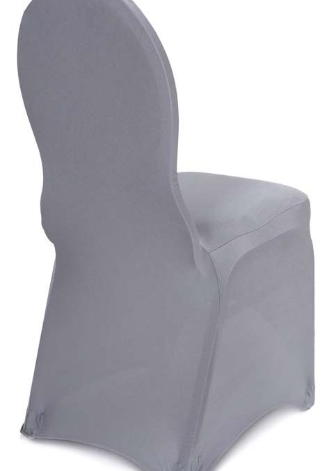 Silver Spandex Chair Cover