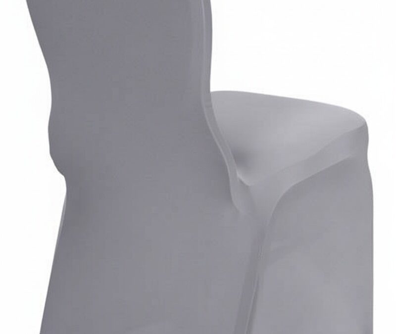 Silver Spandex Chair Cover