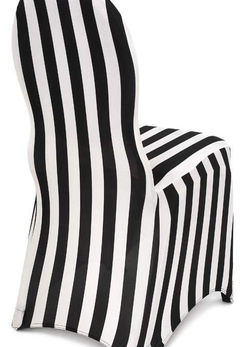 Stripe Spandex Chair Cover