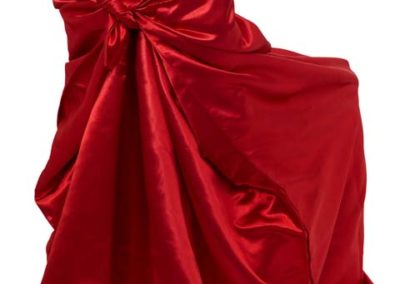 Red Satin Chair Cover