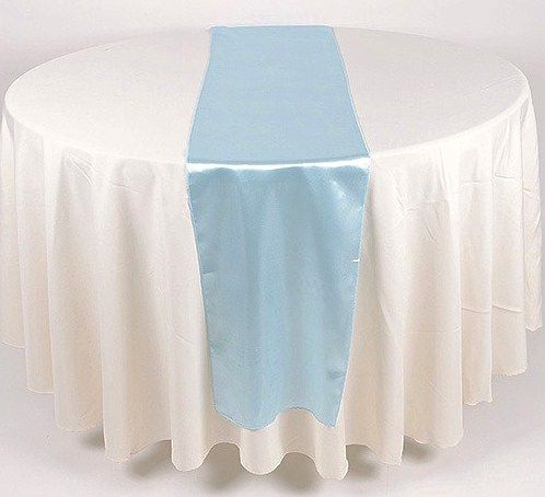 Baby Blue Satin Runner