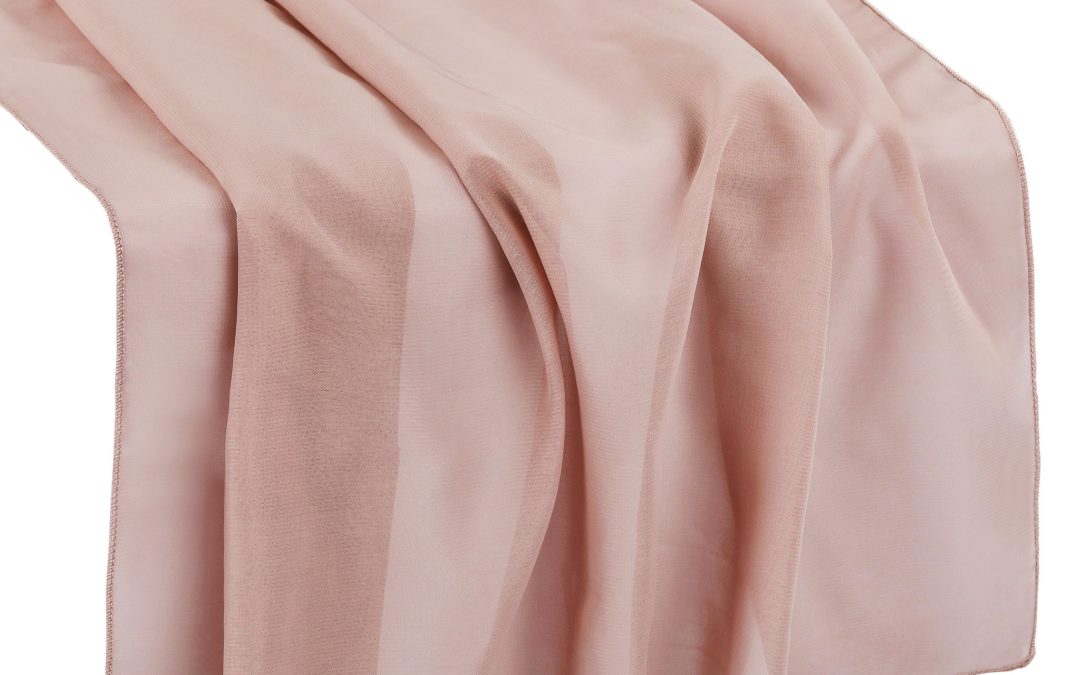 Chiffon Dusty Pink Table Runner