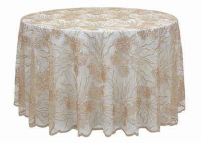 Gold Floral Vine Lace