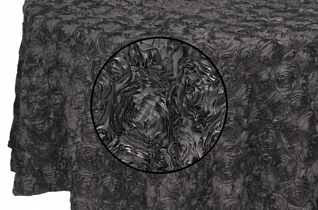 Black Satin Rosette