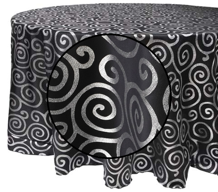 Metallic Scroll Black