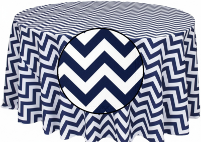 Navy Chevron Poly