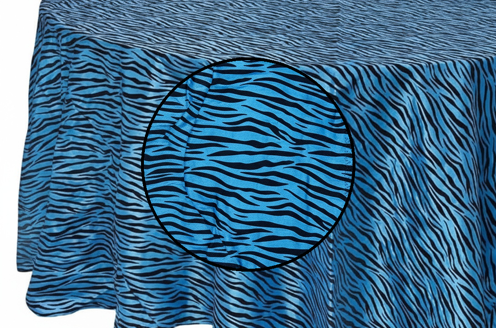 Turquoise Zebra Damask