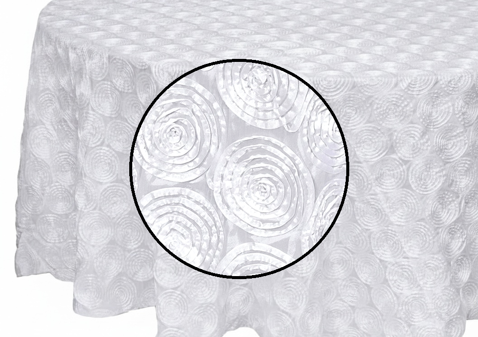 White Taffeta Rosette